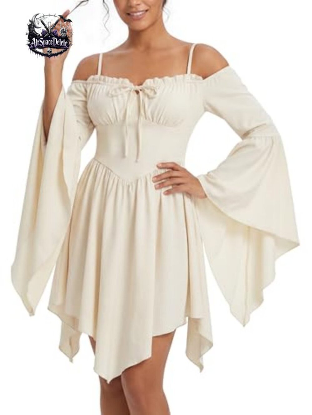 Renaissance Sweetheart Dress Bell Sleeve Cottagecore Cosplay Costume